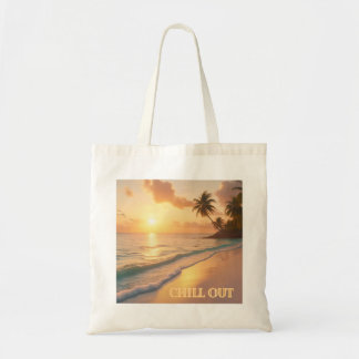 Sonnenaufgang über der Küste - plastikfreie Tasche
