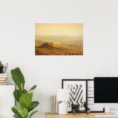 Sonnenaufgang über der Landschaft der Toskana Post Poster (Heimbüro)
