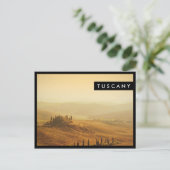 Sonnenaufgang über der Landschaft der Toskana Post Postkarte (Stehend Vorderseite)