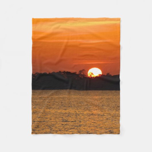 Sonnenaufgang über der Perdido Bay Fleecedecke (Vorderseite)