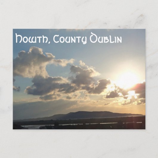 Sonnenaufgang über der Postkarte (Vorderseite)