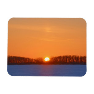 Sonnenaufgang über der Prärie   Manitoba, Kanada Magnet