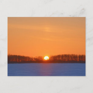 Sonnenaufgang über der Prärie Manitoba, Kanada Postkarte