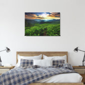 Sonnenaufgang über der Teefarm Leinwanddruck (Insitu (Schlafzimmer))