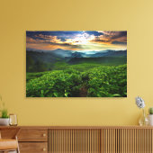 Sonnenaufgang über der Teefarm Leinwanddruck (Insitu (Wohnzimmer))