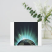 Sonnenaufgang über der Welt Postkarte (Stehend Vorderseite)