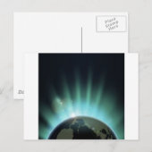 Sonnenaufgang über der Welt Postkarte (Vorne/Hinten)