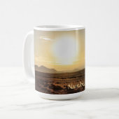 Sonnenaufgang über der Wüstenlandschaft Namib Kaffeetasse (Vorderseite Links)