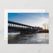 Sonnenaufgang über die Brücke Bir-Hakeim im Winter Postkarte (Vorne/Hinten)
