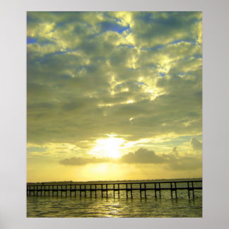 Sonnenaufgang über Dock Poster