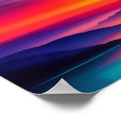 Sonnenaufgang über einem Berg Poster (Ecke)