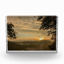 Sonnenaufgang über einem Foggy Valley Fotoblock