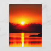 Sonnenaufgang über einem See Postkarte (Vorderseite)