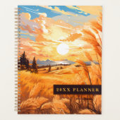 Sonnenaufgang über einem Weizenfeld Planer (Vorderseite)