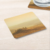 Sonnenaufgang über einer Landschaft in Rechteckiger Pappuntersetzer (angewinkelt)