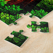 Sonnenaufgang über einer ruhigen Waldlandschaft Puzzle (Seite)
