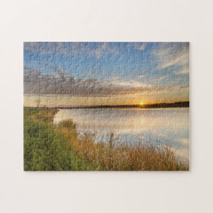 Sonnenaufgang über Feuchtgebiete im Arrowwood Nati Puzzle