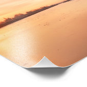 Sonnenaufgang über gefrorenem Fluss mit Windmühlen Fotodruck (Ecke)