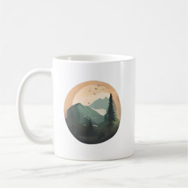 Sonnenaufgang über Gipfeln: Eine ruhige Bergwelt Kaffeetasse