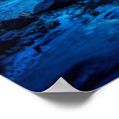 Sonnenaufgang über Horizont am Meer bei Morgendämm Poster (Ecke)