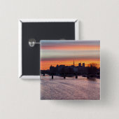 Sonnenaufgang über Ile de la Cite und Notre Dame - Button (Vorne & Hinten)