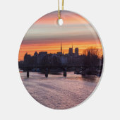 Sonnenaufgang über Ile de la Cite und Notre Dame - Keramik Ornament (Links)