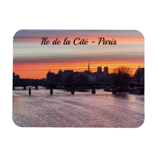 Sonnenaufgang über Ile de la Cite und Notre Dame - Magnet (Horizontal)