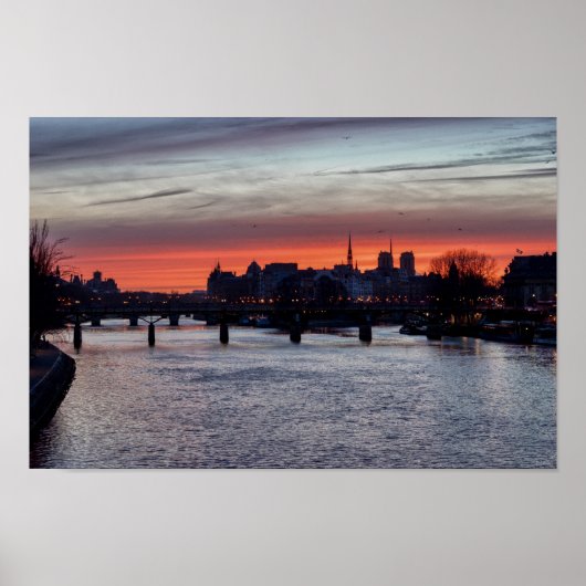 Sonnenaufgang über Ile de la Cite und Notre Dame - Poster (Vorne)
