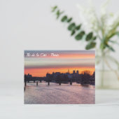 Sonnenaufgang über Ile de la Cite und Notre Dame - Postkarte (Stehend Vorderseite)
