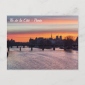 Sonnenaufgang über Ile de la Cite und Notre Dame - Postkarte (Vorderseite)