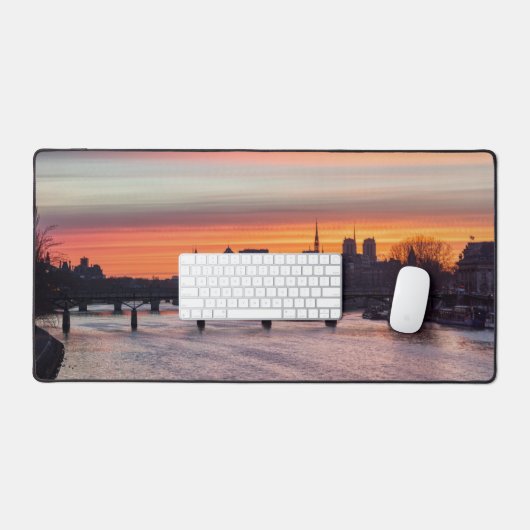 Sonnenaufgang über Ile de la Cite und Notre Dame - Schreibtischunterlage (Tastatur & Maus)