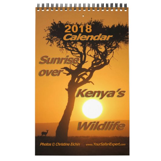 Sonnenaufgang über Kenias Wildli Kalender (Titelbild)