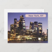 Sonnenaufgang über Manhattan vom Hudson River Postkarte (Vorne/Hinten)