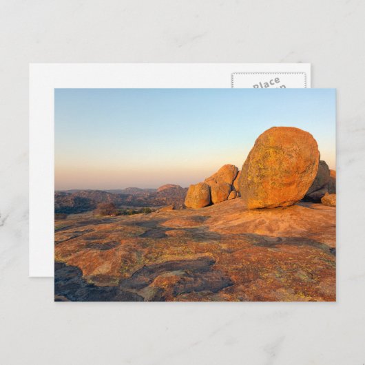 Sonnenaufgang über Matobo Hills Postkarte (Vorne/Hinten)