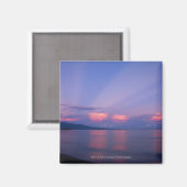 Sonnenaufgang über Meer Magnet (Vorderseite/Rückseite)