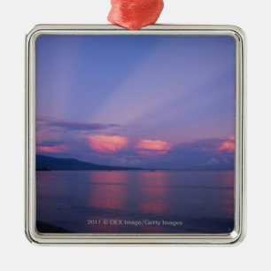 Sonnenaufgang über Meer Ornament Aus Metall