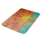 Sonnenaufgang über Meeresmosaikkunst Badematte (Schrägansicht)