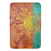 Sonnenaufgang über Meeresmosaikkunst Badematte (Vorderseite Vertikal)