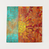 Sonnenaufgang über Meeresmosaikkunst Wandteppich (Vorderseite (Horizontal))