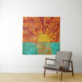 Sonnenaufgang über Meeresmosaikkunst Wandteppich (Beispiel)