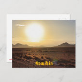 Sonnenaufgang über Namib-Wüste-Postkarte Postkarte (Vorne/Hinten)