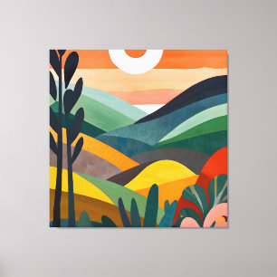 Sonnenaufgang über Rolling Hills Leinwanddruck