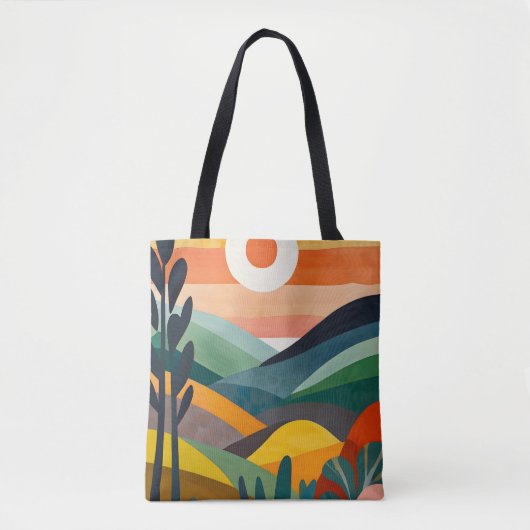 Sonnenaufgang über Rolling Hills Tasche (Vorderseite)