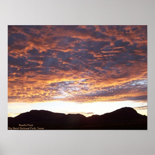 Sonnenaufgang über Rosillo Peak Poster (Vorne)