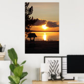 Sonnenaufgang über Saint Agathe Poster (Heimbüro)