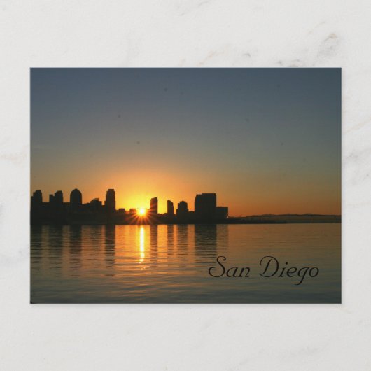 Sonnenaufgang über San Diego Postkarte (Vorderseite)