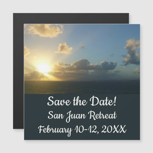 Sonnenaufgang über San Juan II Puerto Rico Magnetkarte (Vorne/Hinten)