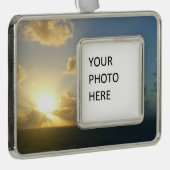 Sonnenaufgang über San Juan II Puerto Rico Rahmen-Ornament Silber (Rechts)