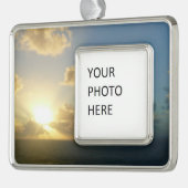 Sonnenaufgang über San Juan II Puerto Rico Rahmen-Ornament Silber (Links)