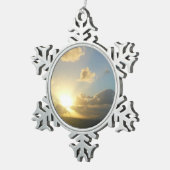 Sonnenaufgang über San Juan II Puerto Rico Schneeflocken Zinn-Ornament (Rechts)